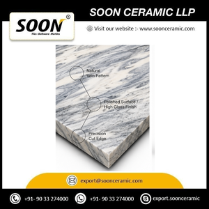 SOON CERAMIC Prix direct usine MONTECARLO-1 Grande dalle de calcite polie, design moderne et écologique 3D pour mur de salon - Product Image 6