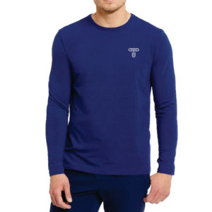 2025 último diseño de camisetas para hombres, ajuste relajado, manga larga, Otoño Invierno, Stock, algodón transpirable, ropa de gimnasio, camiseta de manga larga para hombres - Product Image 6