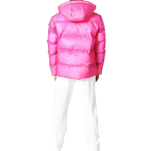 Wholesale Custom Printed Puffer <b>Jacket</b> for Men Customized Logo Winter <b>Pink</b> Shiny Puffer <b>Jacket</b> for Men With Pockets - Product Image 4