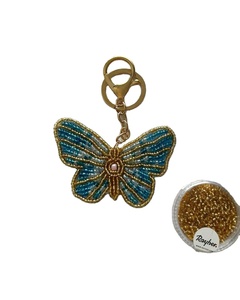 Beau design de chien porte-clés brodé de perles de rocaille de couleur blanche et noire et porte-clés fait main pour les amoureux des chiens d'Inde - Product Image 4