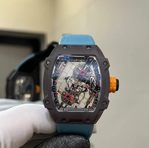 Reloj Mecánico de Fibra de Carbono de Alta Calidad para Hombre con Correa de Nailon, Reloj de Pulsera Mecánico con Tourbillon en Forma de Raqueta de Tenis - Product Image 1