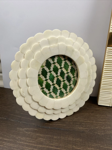 <b>White</b> Luxury Bone Inlay Photo Display <b>Frame</b> Handmade Portrait Holder Interior Decoration Accessory - Product Image 1