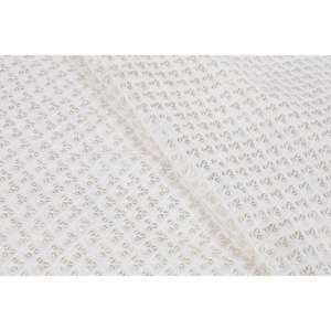 Tissu à paillettes pour broderie florale sur georgette blanche, paillettes dorées tissées, léger, 44 pouces de large, teintable, pour mariage/occasion spéciale - Product Image 2