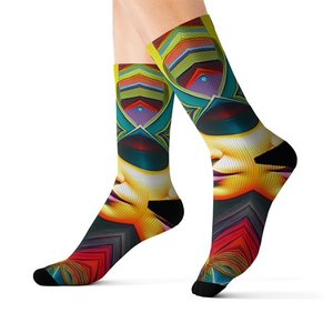 Splendid Apparel Chaussettes ras du cou à motif uni, impression par transfert thermique, respirantes, séchage rapide, Spandex Polyester, pour adulte, décontractées, été, yoga - Product Image 1