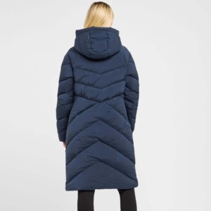Women's Long Woven Down <b>Coat</b> Hooded Solid Color Puffer Jacket <b>Winter</b> Outerwear Full Sleeve <b>Thick</b> Warm Windproof Eco-Friendly - Product Image 2