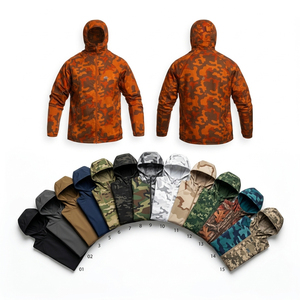 Veste coupe-vent légère et imperméable en polyester camouflage à capuche, personnalisée, pour homme, directement de l'usine - Product Image 1