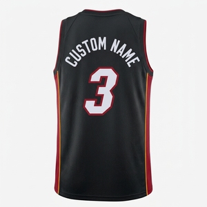 Camiseta de Baloncesto Personalizada sin Mangas para Hombre, Negra, Roja y Blanca, Sublimada, de Malla Transpirable, con Cuello en V - Product Image 2