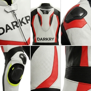 Combinaison de course moto personnalisée en cuir OEM, équipement de moto en gros, vêtements de protection pour la piste, cuir de vachette perforé - Product Image 6