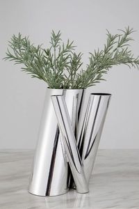 Vase à fleurs en métal de style rustique, centre de table décoratif pour la maison, salon, décoration florale élégante - Product Image 2