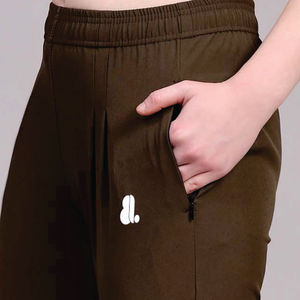 Women's Olive Green <b>Harem</b> Pants High Elastic Drawstring Pleated Ankle-Length Regular Fit Sporty Style Pockets 100% Cotton Autumn - Product Image 4
