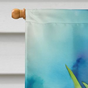 Orquídeas acuarela Casa Grande bandera Multicolor porche manga poste decorativo patio Banner pared colgante poliéster ilustraciones - Product Image 3