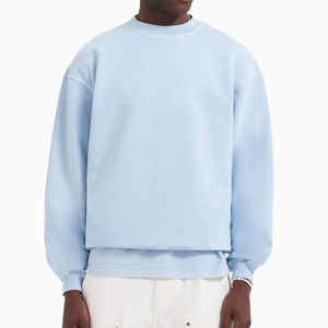 Mens 100% Cotton <b>Fleece</b> <b>Sweatshirt</b> Heavyweight Eco-Friendly Warm Casual Winter Everyday Comfortable Clothing - Product Image 2