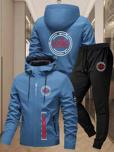 Personalized Customization Desired Picture Custom Trendy Brand Sports Brand LOGO Winter Jacket Sweatpants Set 100% Polyester - Product Image 6