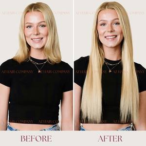 Extensiones de cabello Remy de trama de máquina doble recta sedosa Rubia de lujo cutícula alineada-gran precio para mujeres fábrica al por mayor - Product Image 5