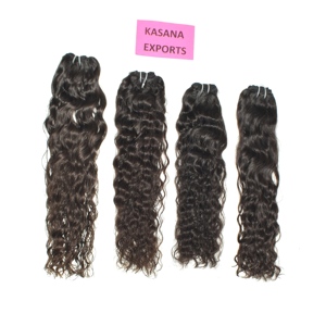 Indian <b>Hair</b> Blunt Cut Double Drawn Straight Virgin Remy Human <b>Hair</b> <b>Extensions</b> Machine Double Weft 100g Black <b>Color</b> <b>Clip</b>-<b>in</b> - Product Image 1