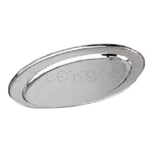 Plateau ovale en acier inoxydable de haute qualité au prix de gros Plateau de fruits pour restaurants Plateau ovale de haute qualité - Product Image 1