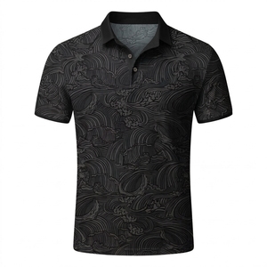 เสื้อเชิ้ตแขนสั้นลำลองผู้ชาย ลายคลื่น ระบายอากาศได้ดี ผ้าโพลีเอสเตอร์ทอ ทรงปกติ มีกระเป๋า ป้องกันรอยยับ พิมพ์ลายดิจิทัล - Product Image 5