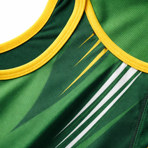 Conjunto de Camiseta y Pantalones Cortos de Baloncesto Verde Unisex, Ropa Deportiva Transpirable con Impresión Digital, 100% Poliéster, Nombre Personalizado - Product Image 6
