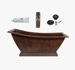 อ่างอาบน้ำทองแดงตีลายหรูหรา อ่างอาบน้ำแบบลอยตัวสุดหรู ราคาดีที่สุด - Product Image 3