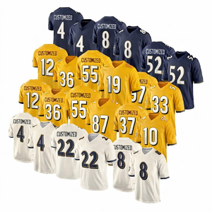 Maillots de football américain personnalisés légers, nom et numéro du joueur personnalisés, vêtements de sport pour hommes, tissu respirant, jersey OEM - Product Image 1