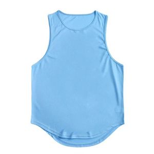 Breathable Eco-Friendly Quick Dry Spandex/Polyester Men's Running <b>Vest</b> Summer Workout Loose Fit - Product Image 6