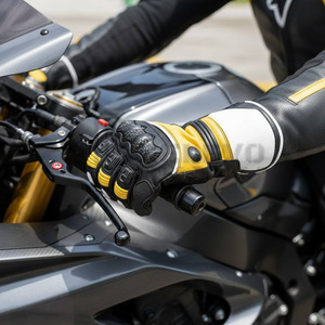 Guantes de Motocicleta Transpirables de Alta Calidad con Protección Completa para los Dedos, Diseño de Logotipo Personalizado, para Todas las Estaciones - Product Image 3