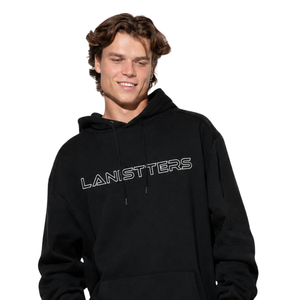 Sweat à capuche personnalisé pour homme avec poche kangourou, sans cordon de serrage, en molleton, impression logo avant et arrière, coupe ample, style décontracté, fournisseur - Product Image 3
