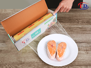 High Quality Moisture Proof Food Grade PVC Cling Film <b>Plastic</b> <b>Wrap</b> PVC Cling Film Jumbo Roll Stretch Type <b>Plastic</b> Film width 30c - Product Image 1