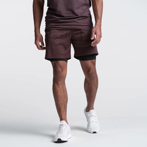 Hot Sale Fashion Quick Dry 100% Cotton Elastic Waist Lounge Shorts Double <b>Layer</b> Outdoor Sports Pockets Comfortable Mesh Gym - Product Image 6