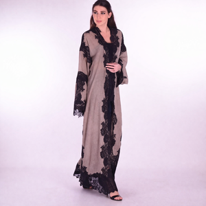 Luxury Woolen Printed Abaya Kaftan | Designer Lace-Trimmed Winter Ethnic <b>Cape</b> | Bohemian Pashmina Style Longline Kimono - Product Image 4