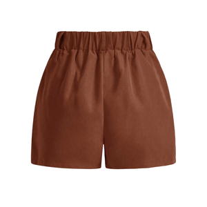 Shorts plissés décontractés taille haute pour femme avec boucles de ceinture et poches, respirants, séchage rapide, élégants pour l'été et le quotidien - Product Image 2