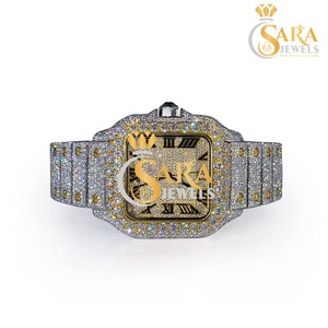 นาฬิกาข้อมือ Sara Jewels คุณภาพสูง ตัวเรือนโรสโกลด์ ประดับเพชรโมอิสซาไนต์ VVS หน้าปัดอนาล็อก กันน้ำ 100 บาร์ ระบบกลไกอัตโนมัติ พร้อมฟังก์ชั่นวันที่  แบบสั่งทำพิเศษ - Product Image 3