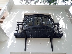 Barandilla de Balcón Moderna de Hierro Sólido KHP KHP-BRO-02, Diseño Antirrobo Resistente a la Oxidación, Montada en el Suelo, para Uso en Exteriores de Villas - Product Image 3