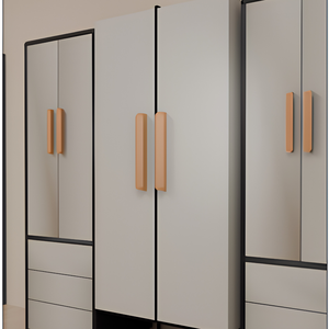Aluminum Circular Semicircle Cabinet Handle Silk Antique <b>Matt</b> Rose Gold Graphite Grey <b>Black</b> Wardrobe <b>Door</b> Pull Avenza Furniture - Product Image 1