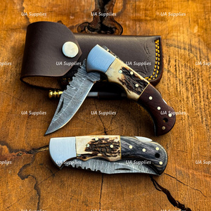 UA Supplies Razor Sharp Damascus Steel High Quality Folding Knives OEM ODM Support Customizable EDC Pocket Knife Survival Kit - Product Image 6