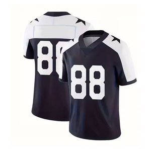 ชุดยูนิฟอร์มรักบี้ปักลายคุณภาพสูง ทรงโอเวอร์ไซส์ สีดำ ระบายอากาศได้ดี ชุดยูนิฟอร์มอเมริกันฟุตบอลแบบกันหนาว - Product Image 1