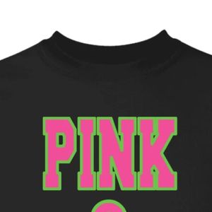 Camiseta Negra Personalizada para Mujer con Bordado Rosa y Verde, Manga Corta, Cuello Redondo, Estilo Casual, Top de Moda, Ropa Urbana de Verano para Uso Diario - Product Image 4