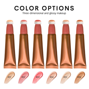 6 Colors Multi-Use Liquid Highlighter with Cushion <b>Applicator</b>, Face & Body Shimmer Glow Wand - Product Image 2