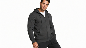 Mens soft zip hoodie created for warmth comfort and freedom of movement with a clean modern appearance for daily use OEM - Product Image 5