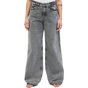 Jeans Vintage para Mujer 2025 OEM, Pantalones Casuales de Corte Regular, Estilo Urbano, Elásticos, de Tiro Medio, Acampanados y Transpirables - Product Image 5
