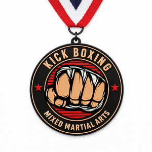 Medallas de Taekwondo Personalizadas para Eventos Deportivos, de Aleación de Zinc, Chapadas en Oro, con Impresión UV y Esmalte Suave - Product Image 3