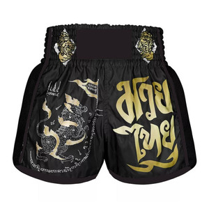 Pantalones Cortos de Muay Thai en Tela Satinada para Boxeo, Karate, Entrenamiento en Gimnasio, Ropa de Combate, Alta Flexibilidad, Ropa Deportiva para Artes Marciales - Product Image 1