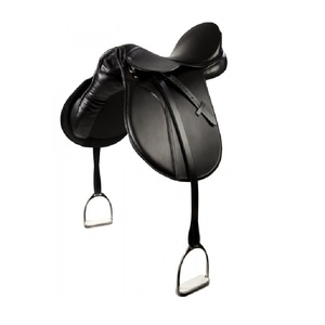 Selle de cheval de style anglais en cuir pour barrel racing, avec design argenté de qualité supérieure, meilleure qualité, pour le trail, assise profonde - Product Image 2