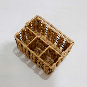 Cesta de Vino Ecológica de Jacinto de Agua, Diseño Nuevo, Rectangular, 4 Compartimentos, Multifuncional, con Asa Resistente - Product Image 4
