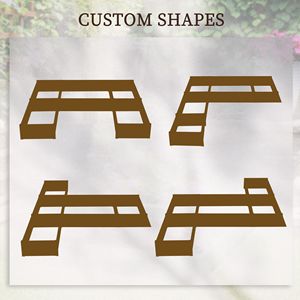 Set di 5 Grandi Fioriere in Legno dal Design Classico 7.5x7.5x1ft Marrone, Letti di Coltivazione Rialzati per Piante da Esterno, Verdure, Fiori ed Erbe Aromatiche - Product Image 4