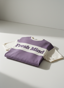 T-shirt en coton surdimensionné personnalisé, imprimé Color Block Fresh Mind, OEM, marque privée, streetwear, fournisseur en gros - Product Image 3