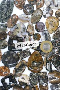 100% Natural Ocean Jasper Druzy Cabochon Best Quality Loose Gemstone for Women's Jewelry Making round Mix Shape Lot Ocean Jasper - Product Image 4