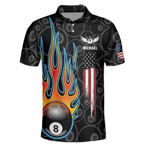 Maillot de piscine personnalisé de haute qualité pour hommes-Chemises d'équipe respirantes 100% polyester couleurs et logos personnalisés pour les tournois de table de billard - Product Image 1