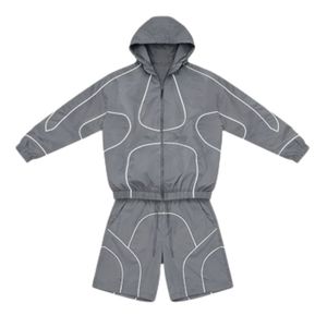 High Trending custom <b>Men</b>’s Nylon Windbreaker Shorts Set Reflective Zip Up <b>Jacket</b> <b>Summer</b> Tracksuit Lightweight Streetwear - Product Image 1