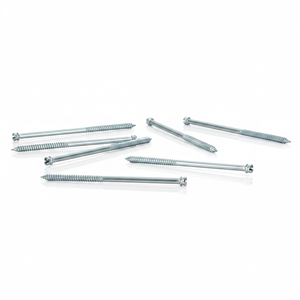 Tornillos parciales de acero al carbono con cabeza ranurada, doble extremo, zincados, métricos/pulgadas, grado industrial PDC, clase 4.8 y 6.8 - Product Image 3
